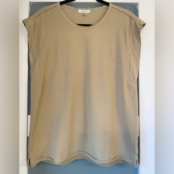 rag & bone Tops - Rag & Bone Khaki Muscle Tee